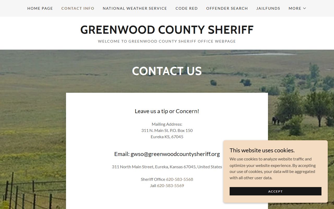 Greenwood County jail mugshots sheriff contact information page
